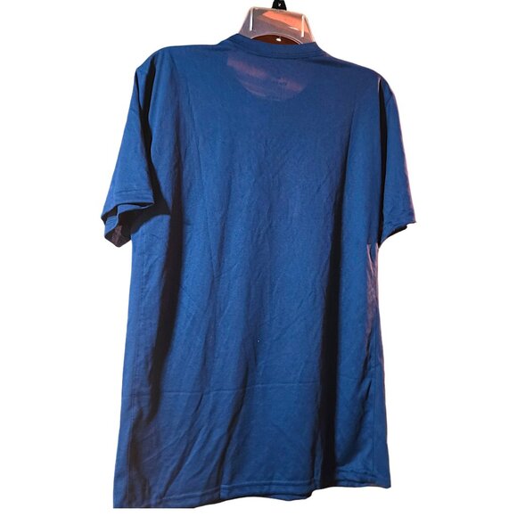 Nike Dri-FIT Men’s Navy Blue Athletic Training Performance Workout Tee Shirt - Picture 2 of 8